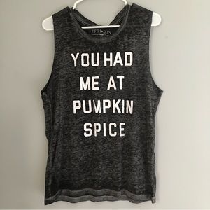 pumpkin spice muscle tank